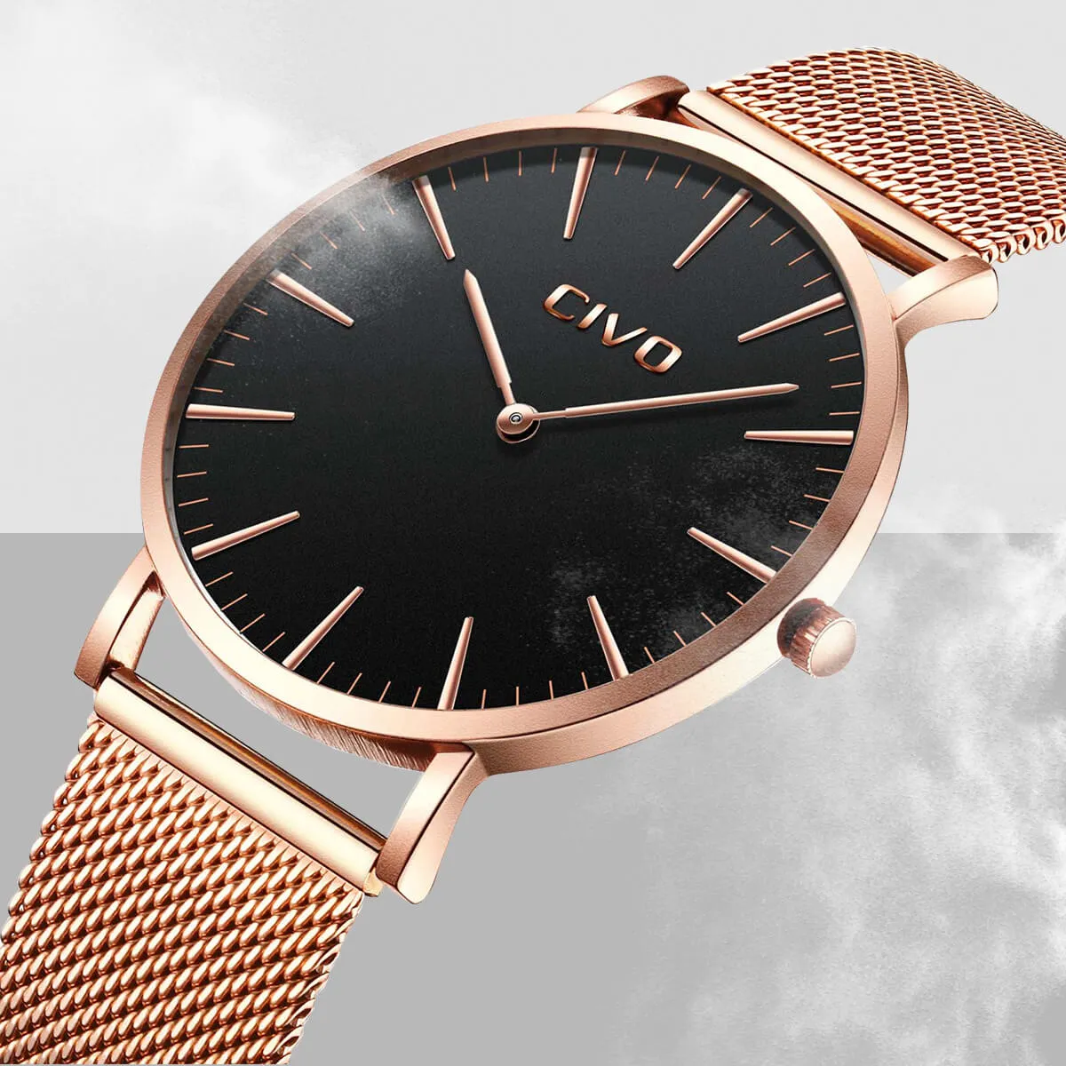 0054C | Quartz Men Watch | Mesh Band