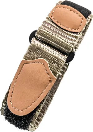 16-20mm Adjustable-Length Brown, Nylon Watch Strap | Heavy Duty, Hook and Loop, Sport Replacement Wrist Band | Unisex