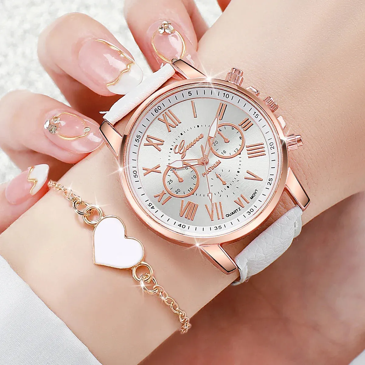 4 Piece Fashion Watch Bracelet Set - Without Box
