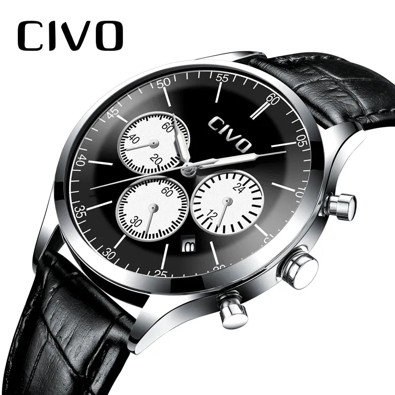 8016C | Quartz Men Watch | Leather Band