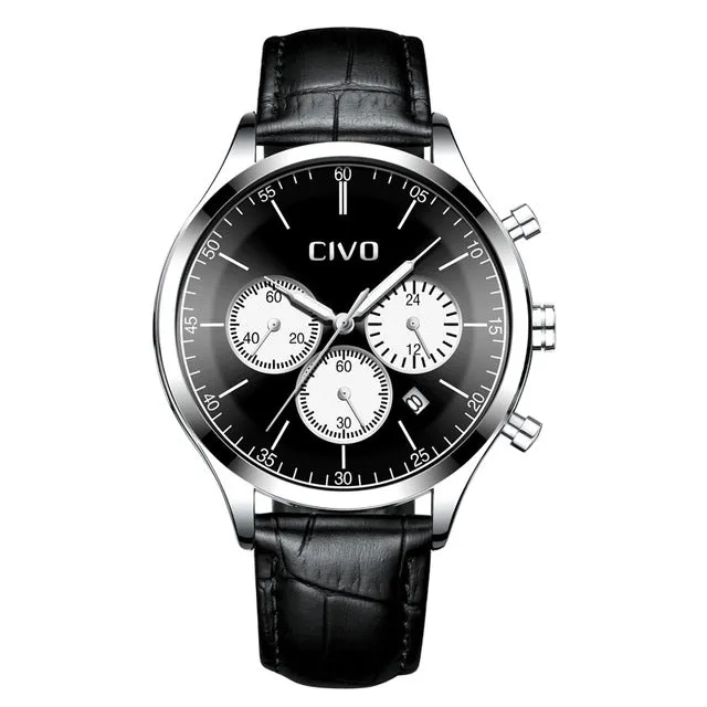 8016C | Quartz Men Watch | Leather Band