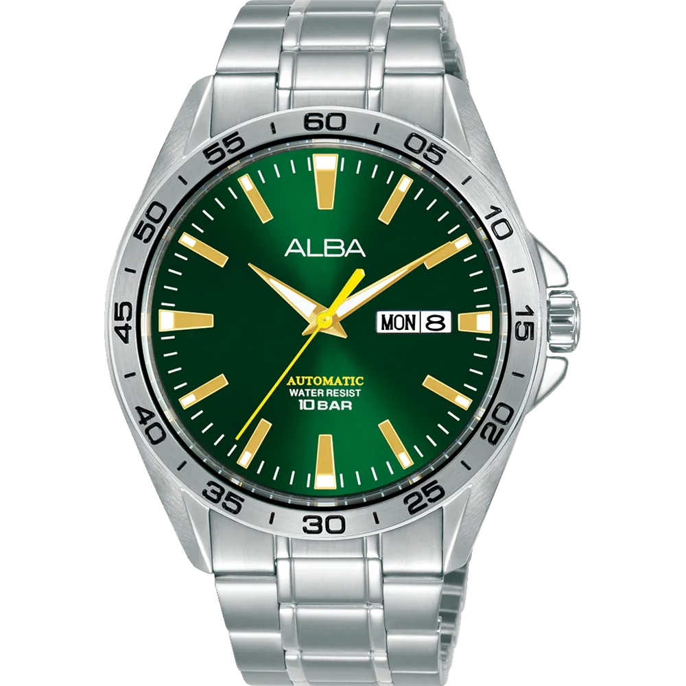 Alba Mechanical Sports Automatic Green Dial Mens Watch AL4303X