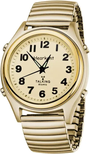 Atomic American English Talking Watch Speaks Clear and Loud Time, Date and Alarm time Stretch Band is Best Gift for Senior,Visually impaired, or Blind People