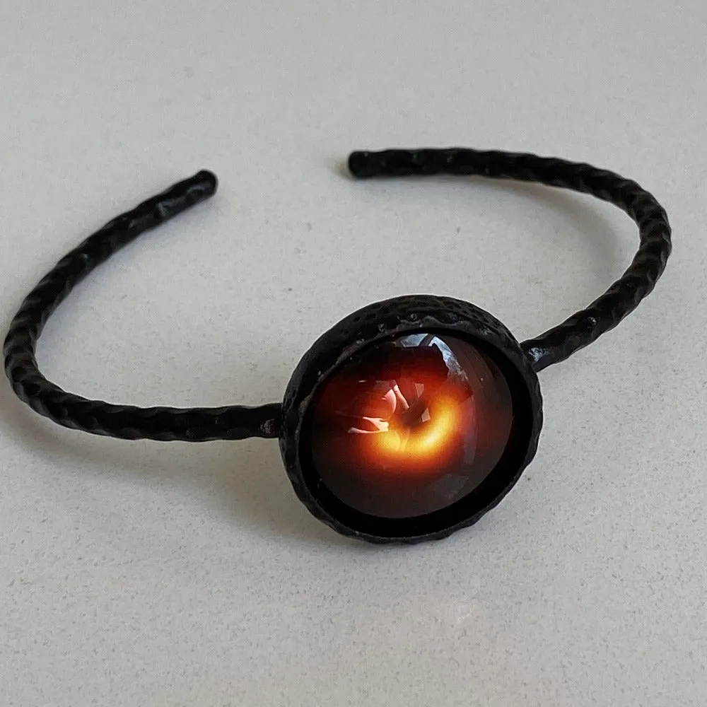 Black Hole Shadow Bangle Bracelet