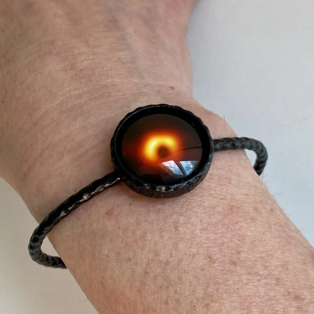 Black Hole Shadow Bangle Bracelet