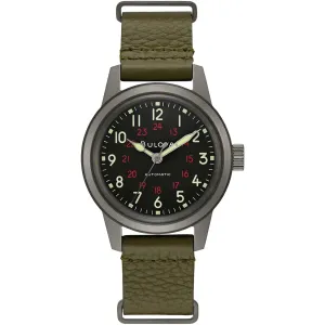 Bulova Hack Auto Men's Green Watch 98A255