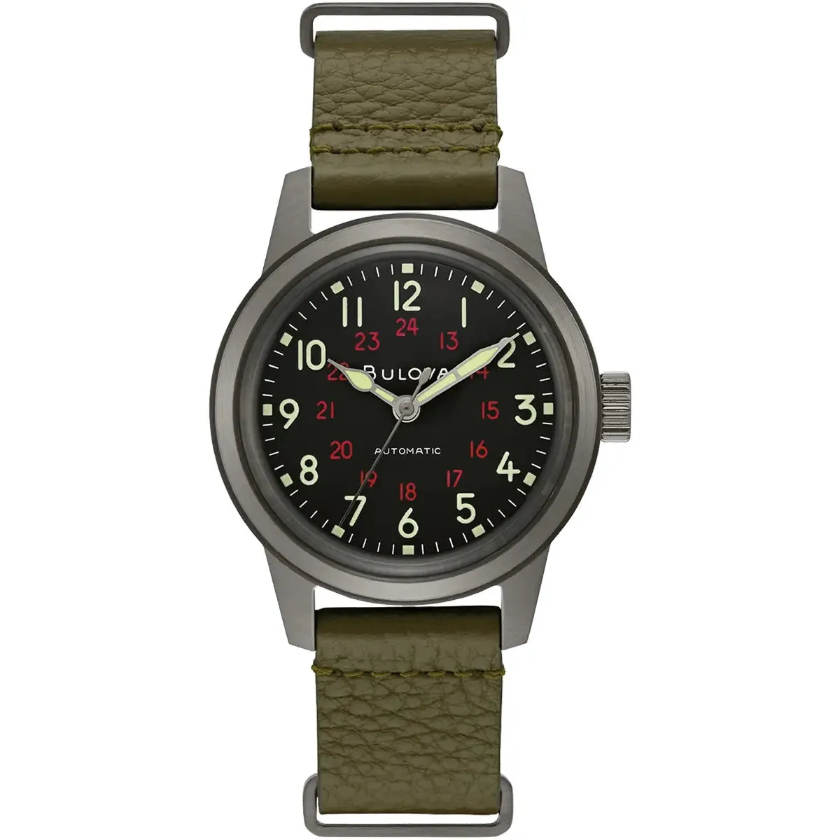 Bulova Hack Auto Men's Green Watch 98A255