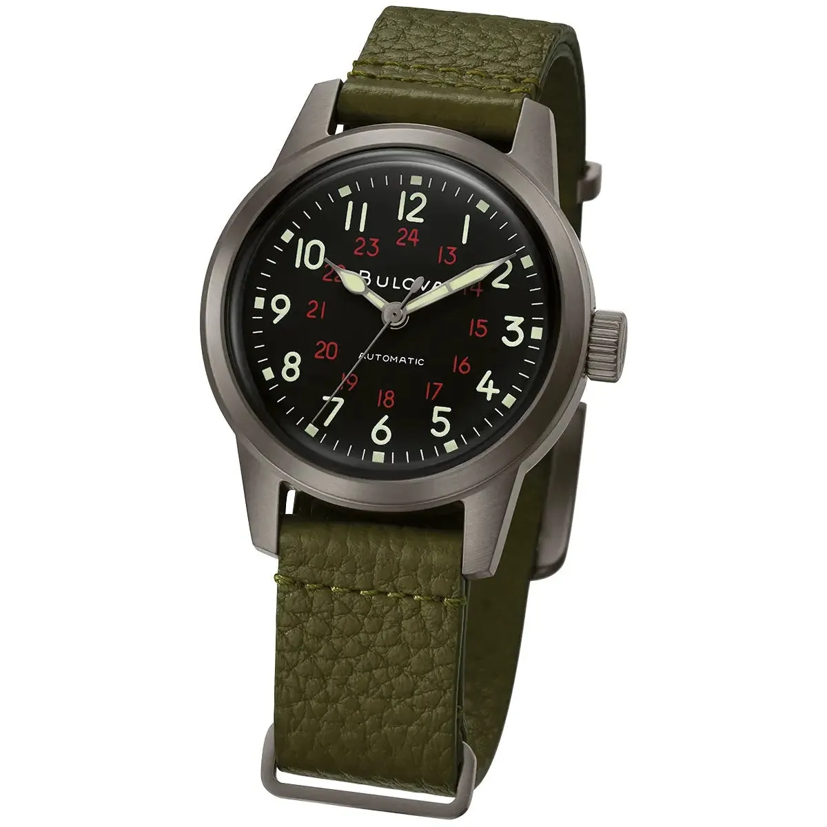 Bulova Hack Auto Men's Green Watch 98A255