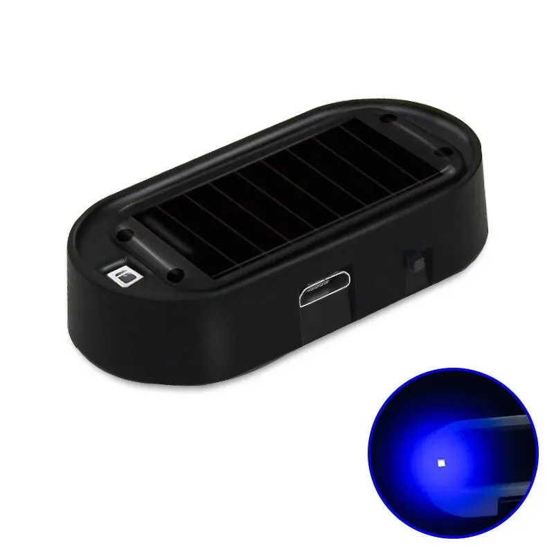 Car Solar Power Strobe Signal Security System Led Light Alarm Lamp Universal Flash Warning Fake Anti Theft Caution