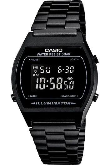CASIO VINTAGE B640WB-1B ILLUMINATOR WATCH - BLACK