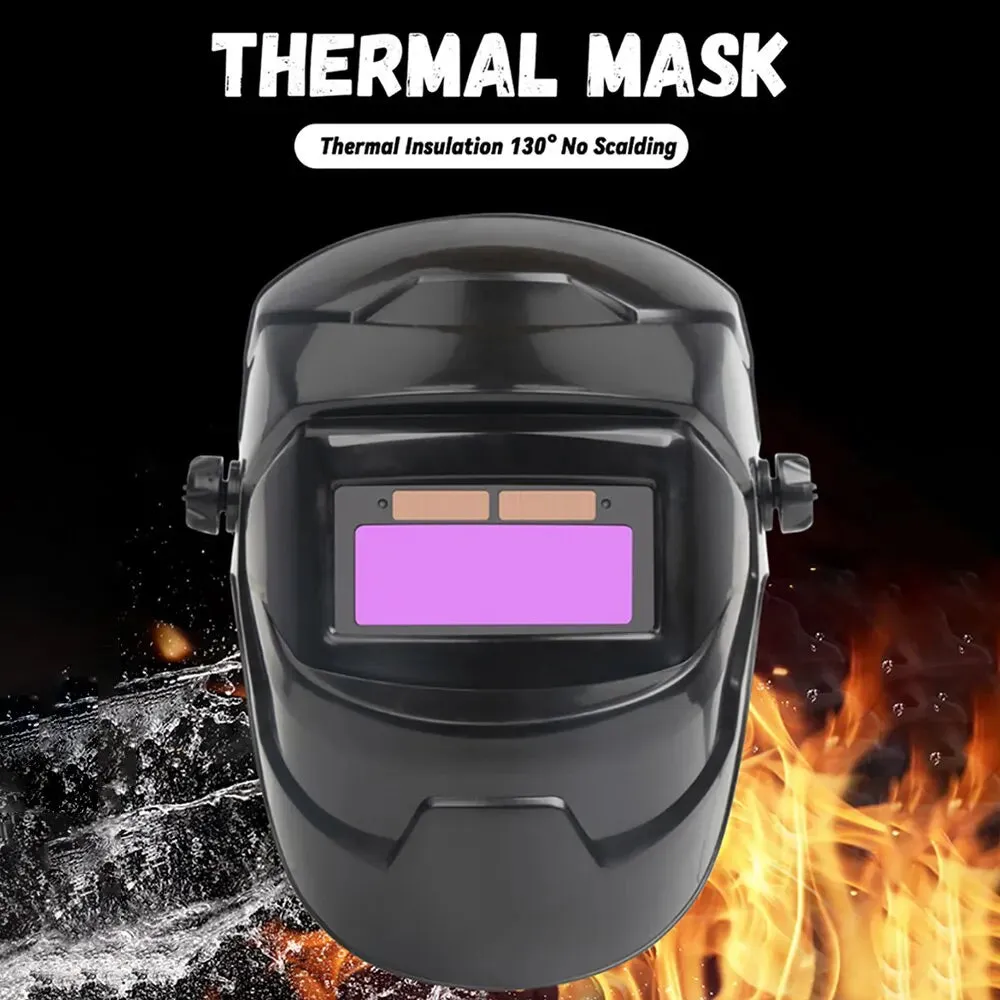 Chameleon Welding Helmet with Large View Solar Power and Auto Darkening