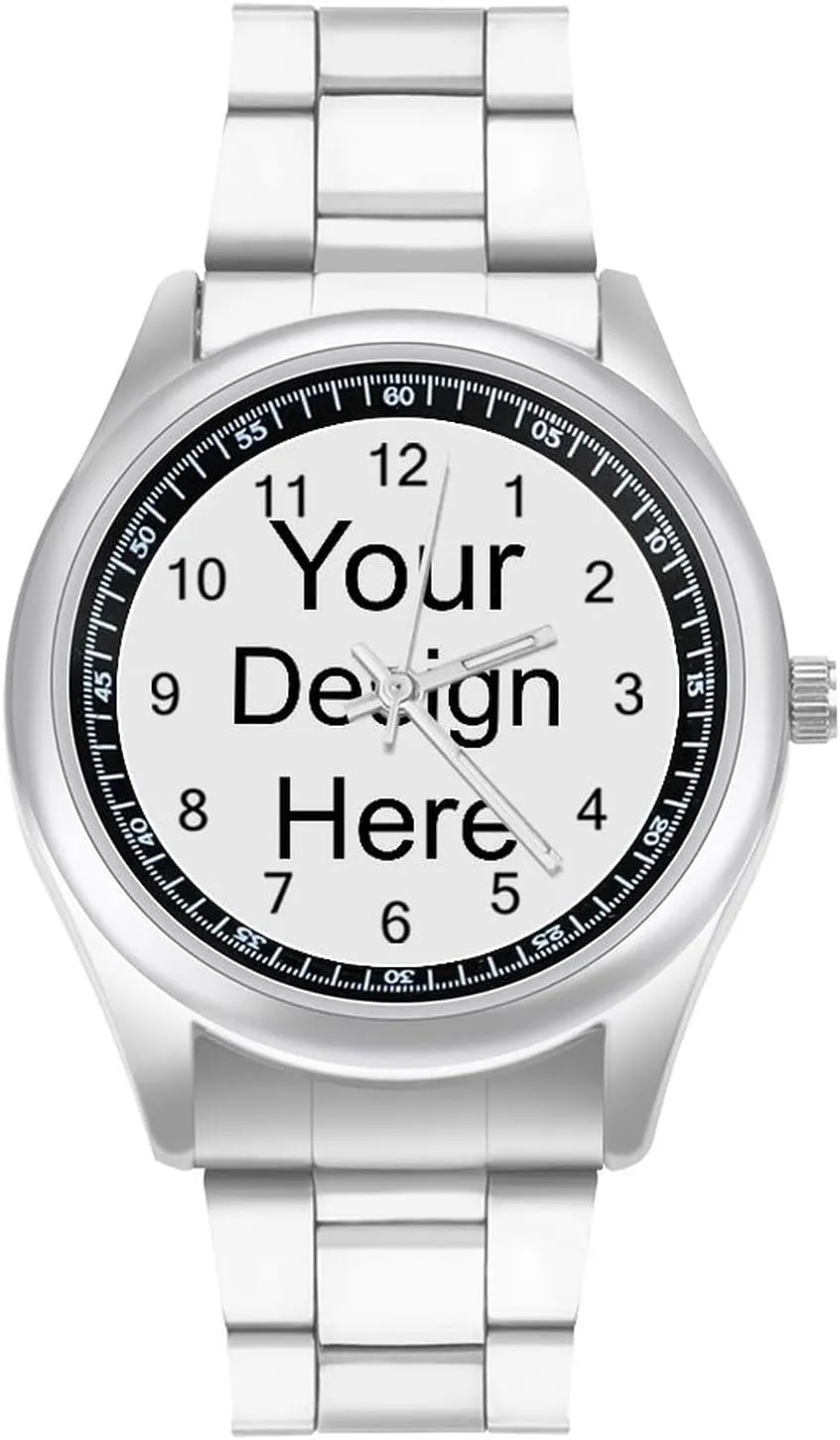 Custom Photo Watch - Personalized Watches with Your Own Picture/Text - For Men & Women