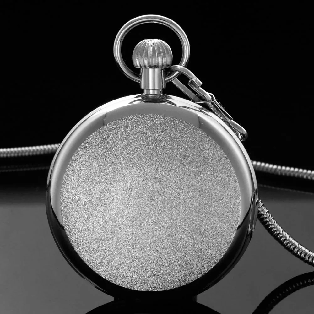 Dentily Vintage Copper Train London Design Hand Winding Mechanical Pocket Watch Mens Watches