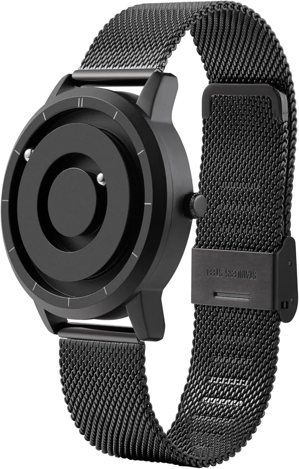 EUTOUR Magnetic Bead Analog Watch - Stainless Steel Strap and Unique Pointer Design, Unisex Magnetic Watches, Super Strong Magnetic Drive Men's Watch