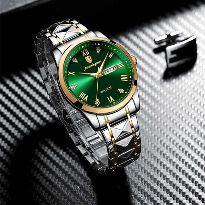POEDAGAR أعلى العلامة التجارية الفاخرة ساعة . POEDAGAR Top Brand Luxury Men's Watch 30m