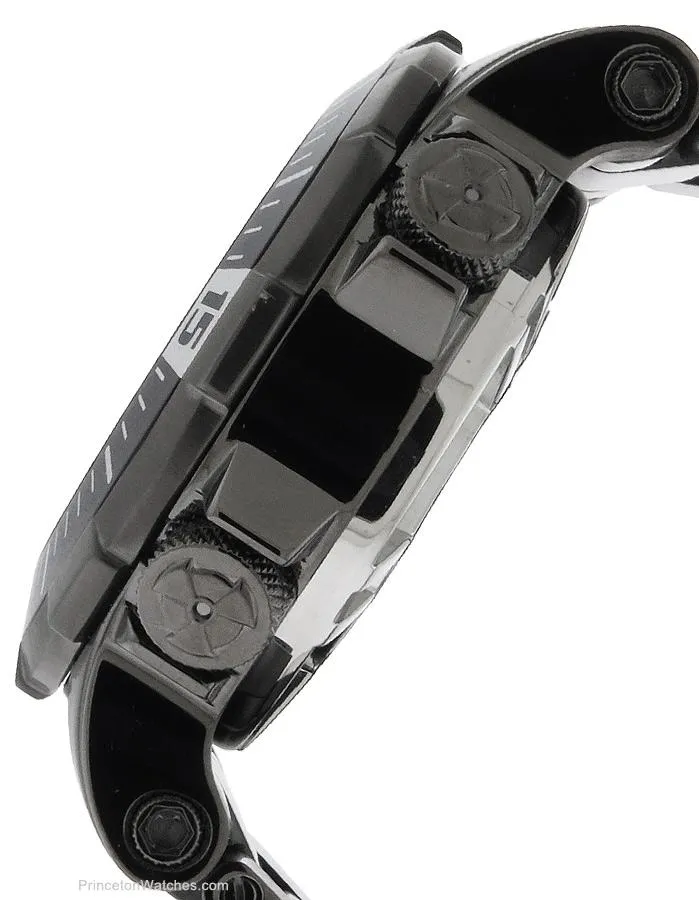 Reactor Mens Poseidon Watch - Gun Metal - 1000m - Bracelet - Day/Date
