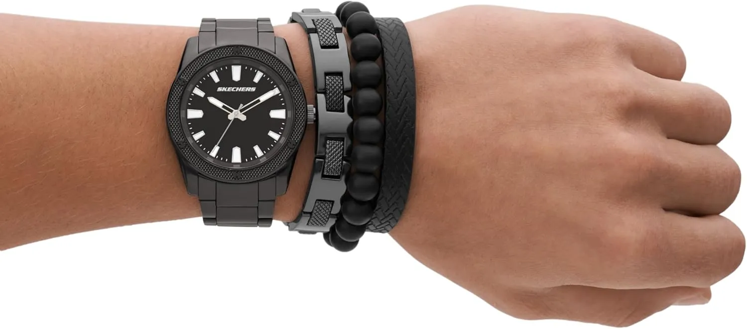 Skechers Men's Watch and Stackable Bracelet or Interchangeable Band Gift Set