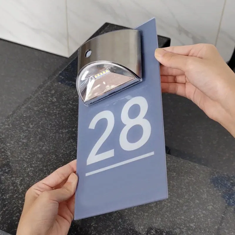 Solar-Powered Address Number Sign