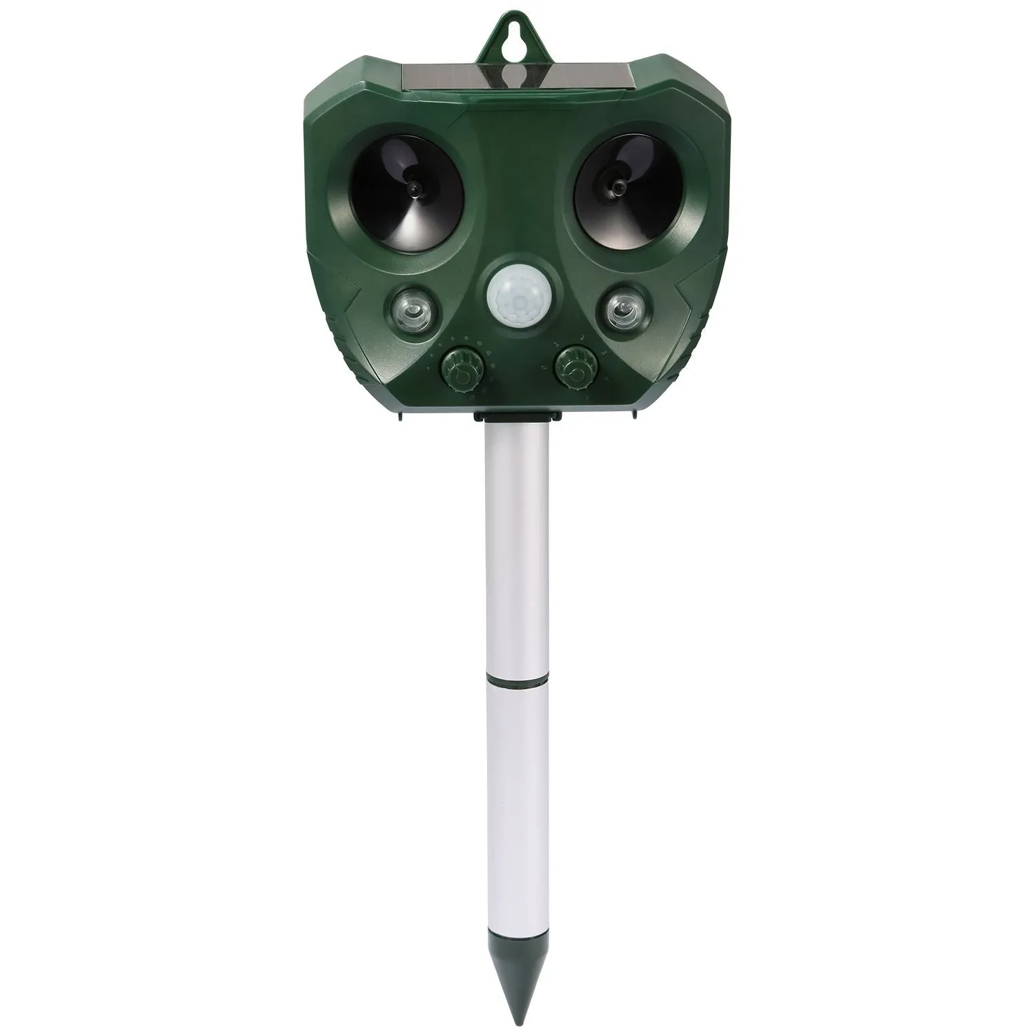 Ultrasonic Animal Repeller Solar Powered Repellent with Motion Sensor LED Flashing Lights
